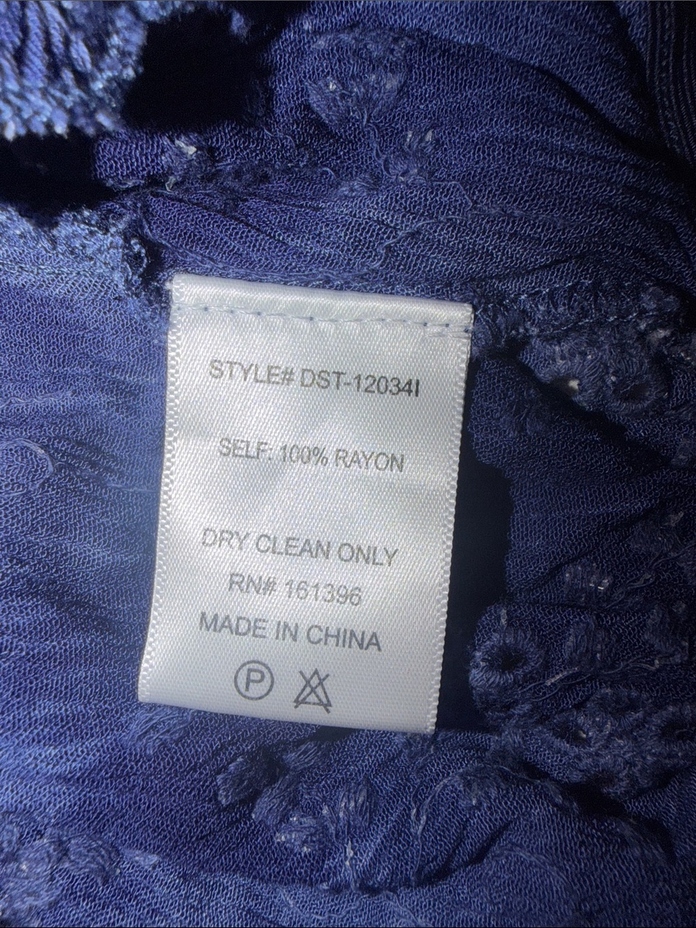 Blue Ruffle Wrap Around Crop Top XS - Picture 6 of 6